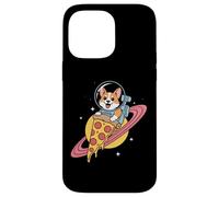 Corgi Astronaut Riding Pizza Through Space Case for iPhone 14 Pro Max