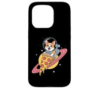 Corgi Astronaut Riding Pizza Through Space Case for iPhone 15 Pro