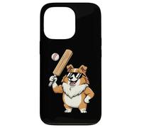Corgi Baseball Player Dog With Sunglasses Funny Case for iPhone 13 Pro