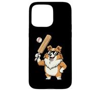 Corgi Baseball Player Dog With Sunglasses Funny Case for iPhone 15 Pro Max