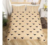 Corgi Bedding Set Kids Cute Dogs Puppy Comforter Cover Set for Boys Girls Kawaii Corgi Dog Animal Duvet Cover Breathable Twinkle Stars Quilt Cover King Size