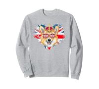 Corgi British Dog Union Jack Flag England Crown Queen Jubile Sweatshirt