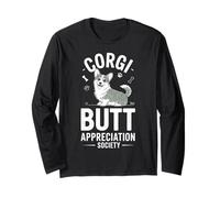 Corgi Butt Appreciation Society Funny Dog Lover Long Sleeve T-Shirt