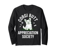 Corgi Butt Appreciation Society Funny Dog Lover Long Sleeve T-Shirt