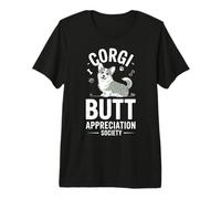 Corgi Butt Appreciation Society Funny Dog Lover Premium T-Shirt