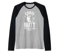 Corgi Butt Appreciation Society Funny Dog Lover Raglan Baseball Tee