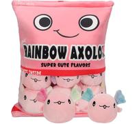 corgi butt Axolotl Plush Pillow Throw Pillow, Cute Plush Toys Doll, Axolotl Stuffed Animal Bag of Plushies, Stuffed Gift for Kids, Birthday, Christmas (light red)