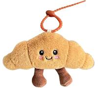 corgi butt Cute Happy Smiling Bread Croissant Baguette Keychain Lucky Good Luck Positive Energy Key Chain Ring Bag Pendant