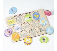 corgi butt Easter Story Eggs Set - 12 Wooden Resurrection Eggs with Meaningful Christian Symbols, Interactive & Educational Religious Gift for to Discover The Resurrection Story