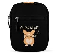 Corgi Butt Guess What Crossbody Travel Backpack Waist Pack | Adjustable Strap,Small,Sling,Sports,Hiking,Chest Bag,Fanny Pack,Chest Daypack,Purses