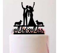 Corgi Cake Topper For Wedding Corgi Custom With Pembroke Welsh Birthday, 6-7.8 Inch Couple Customized For Anniversary Decoration
