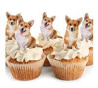 Corgi Cake Toppers - Edible Stand Up Corgis - Pre Cut - 5cm x 12 - Pembrokeshire Queen Royal