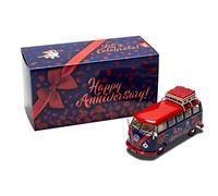 Corgi CC02735 Diecast Model Volkswagen Campervan Happy Anniversary, Blue,red