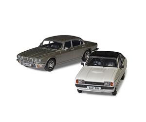 Corgi CC91992 Ford Capri Mk2 2.0S Diamond White Jaguar XJ6 S2 Silver 1:43 Model