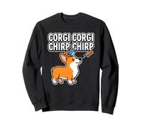 Corgi Chirp Lover Watching Squad Dog Bird Friend Owner Mom Sweatshirt