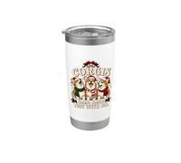 Corgi Christmas Funny Silent Night Chorus Stainless Steel Insulated Tumbler
