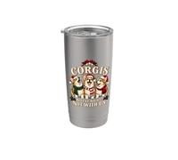 Corgi Christmas Funny Silent Night Chorus Stainless Steel Insulated Tumbler