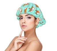 Corgi Cute Dog bonnet for hair protection, sleep cap for women and men, soft satin sleep cap with elastic band, Black, One Size, Black, One Size