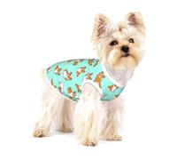 Corgi Cute Dog Cotton Pet T-Shirt Sleeveless Stretchy Puppy Tshirts Pet Vest Soft For Small Pets
