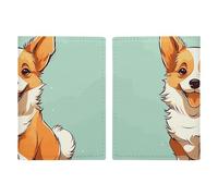 Corgi Cute Dog Passport Holder, ID Card Protector Case Passport Holder with Slot Passports Travel Wallet Document Cover for Women And Men