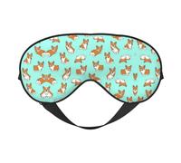 Corgi Cute Dog Print Eye Mask for Sleeping Light Blocking,Soft Breathable Eye Mask,Adult Party Eyeshade Favors