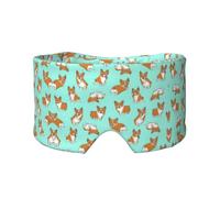 Corgi Cute Dog Printed Sleeping Blindfold, Padded Ear Warmer Mask, Adjustable Head Wrap, for Deep Relaxation