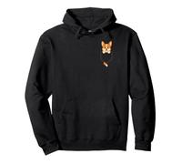 Corgi Cute Puppy Pocket Cartoon Dog Art Pullover Hoodie