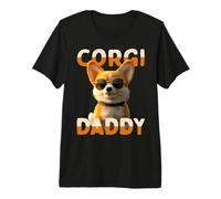 Corgi Daddy Dogs Papa Corgis Fathers Day Welsh Corgi Dad Premium T-Shirt