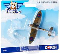 Corgi CS90650 Flying Aces Supermarine Spitfire Model Airplane - Diecast Planes & Aircraft Models for Ages 6+, Die Cast Plane, Toy Airplanes - Gift for Young Aviation Fans, Birthday Gifts for Him
