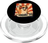 Corgi DJ House Music Retro Dog Lover PopSockets PopGrip for MagSafe