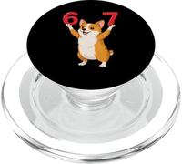 Corgi Dog 67 Meme Six Seven Funny PopSockets PopGrip for MagSafe