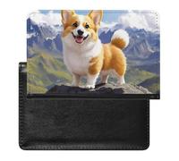 Corgi Dog and Mountain Passport Holder Cover Wallet Slim Passport Protector Card Holder Travel Accessories