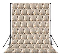 Corgi Dog-Beige Printed Photography Backdrop, Photo Booth Backdrop For Photoshoot With Rod Pocket For Studio, Family Photos, Video Recording & Event Decor - 5x7ft