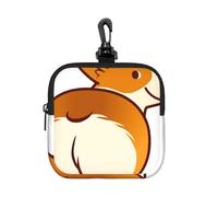 Corgi Dog Funny Butt, Square Zipper Storage Bag, Neoprene Coin Purse, Small Wallets, Change Pouch, Change Purse