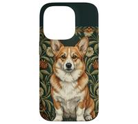 Corgi Dog in the style of William Morris Arts Case for iPhone 14 Pro