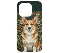 Corgi Dog in the style of William Morris Arts Case for iPhone 15 Pro