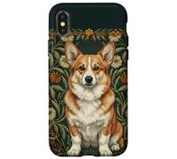 Corgi Dog in the style of William Morris Arts Case for iPhone X/XS