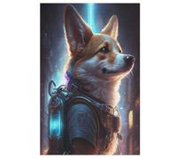 Corgi Dog Jigsaw Puzzles for Adults 1000 Piece Wooden Puzzle for Kids Challenging Game (78×53cm)