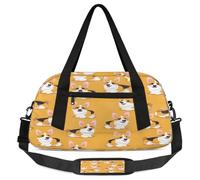 Corgi Dog Kids Overnight Duffle Bags Boys Girls Teen Cute Welsh Dogs Sports Gym Bag for Weekender Travel Gymnastics Dance Ballet