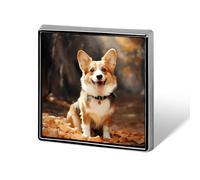 Corgi Dog Lapel Pin Brooches Square Fashion Brooch Pin Cute Button Badges Alloy Button Pins Enamel Pins Metal Pinback for Hat Shirt Clothing Bags