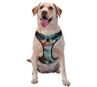 Corgi Dog Looking At Butterfly No Pull Dog Harness Adjustable Reflective Oxford Easy Control Medium Large Dog Harness