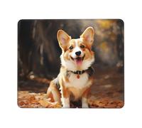Corgi Dog Mouse Pad with Stitched Edge, Comfortable Mouse Pads with Non-Slip Rubber Base Gaming Mouse Mat Washable Mousepads Computers Laptop Desk Accessories for Office 7 x 8.6 in