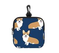 Corgi Dog Pet Puppy, Square Zipper Storage Bag, Neoprene Coin Purse, Small Wallets, Change Pouch, Change Purse