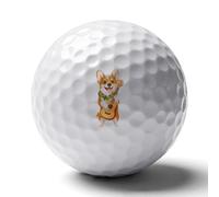 Corgi Dog Playing Ukulele Guitar Golf Balls for Men Golfers Distance Straighter Shots Funny Ball