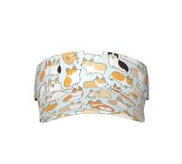Corgi Dog Printing Unisex Sport Sun Visor Cap, Baseball Sun Hat for Tennis, Outdoor Activities