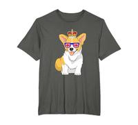 Corgi Dog Queen Elizabeth II Sunglasses British Crown T-Shirt