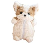 Corgi Dog Shape Pencil Case Stuffed Animal Bag Creative Adorable Cartoon Makeup Pouch Pencil Pouch for Child Home Teens- Light Brown