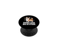 Corgi Dog Short Legs Big Attitude Funny Humor PopSockets Adhesive PopGrip