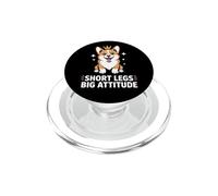 Corgi Dog Short Legs Big Attitude Funny Humor PopSockets PopGrip for MagSafe