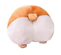 Corgi Dog Toy Soft Stuffed Animal Pillow Warmer for Kids Children Handmade Doll Cute Butt Shape Comfortable Hugging Companion (B, One Size)